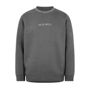 Jack Wills Childrens/Kids Jacquard Crew Neck Sweatshirt / Slate